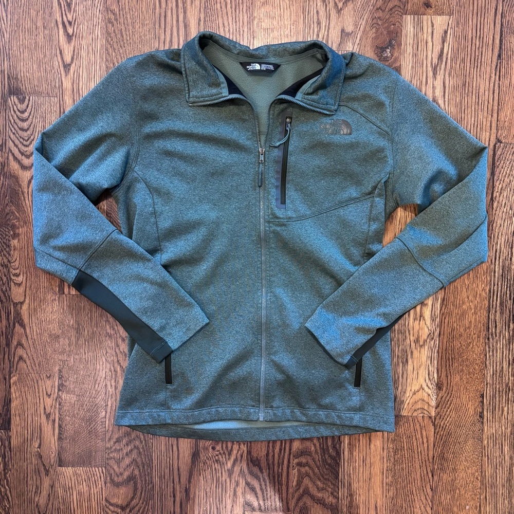 The North Face Men’s Olive Green Full-Zip Performance Jacket Size Medium